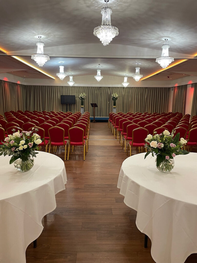 Room setup for Celebration of Life