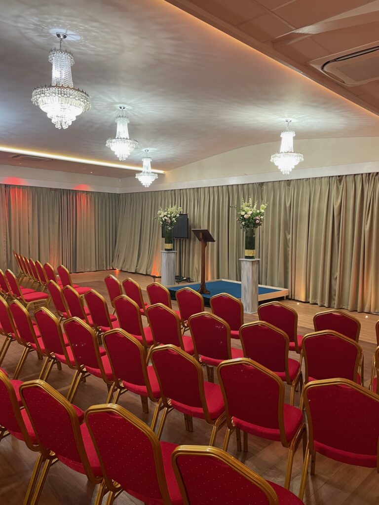 Room setup for Celebration of Life 2